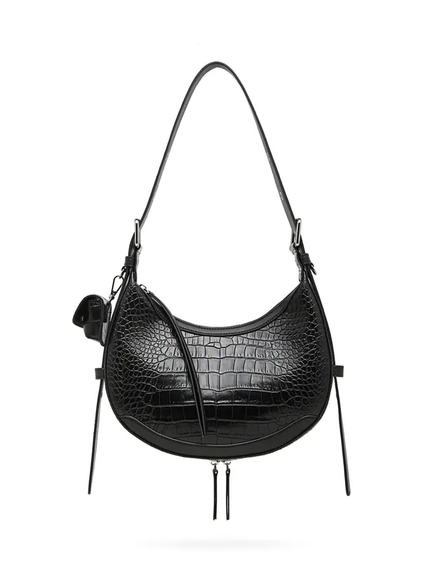 Cartera Escama de cuero vacuno grabado efecto cocodrilo