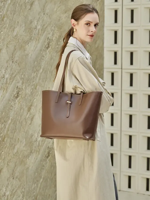 Cartera Plaza de cuero vacuno