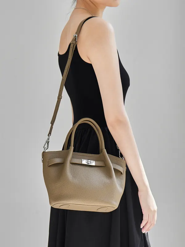 Cartera Rosal de cuero vacuno