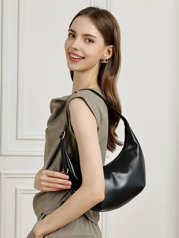 Cartera Luna de cuero vacuno