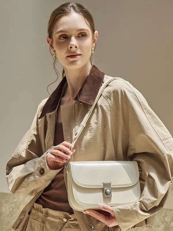 Cartera Solapa de cuero vacuno