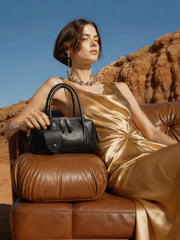 Cartera Maletín de cuero vacuno de primera flor