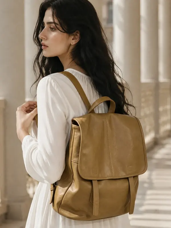 Cartera Mensajero de cuero vacuno curtido al vegetal
