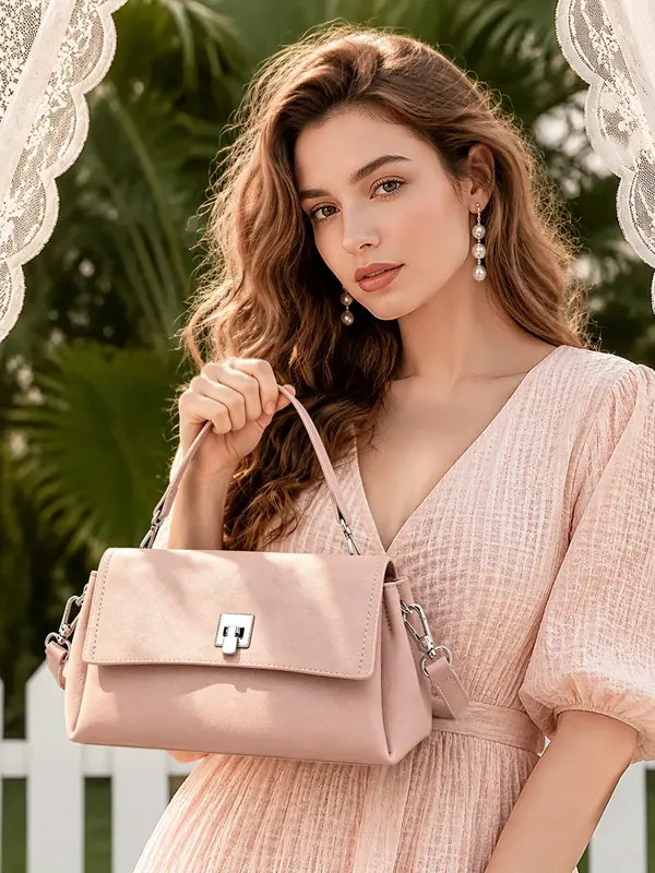Cartera Pétalo de cuero vacuno